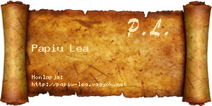 Papiu Lea névjegykártya